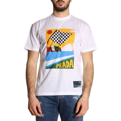 prada t-shirt weiss herren|prada t shirt.